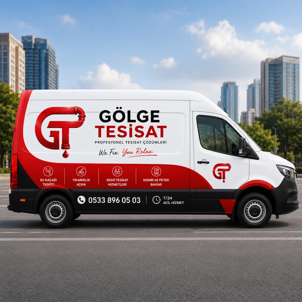 Gölge Tesisat servis aracı